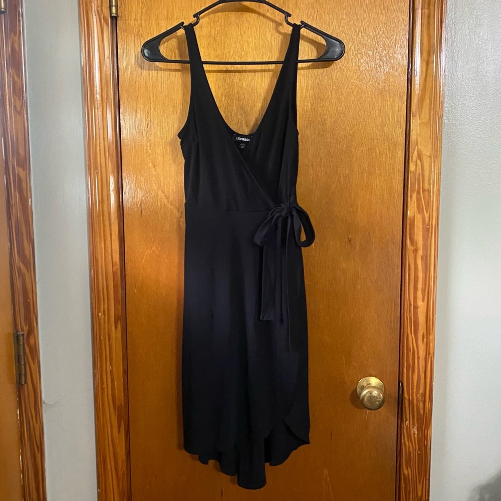 Black Wrap Dress XXS Express